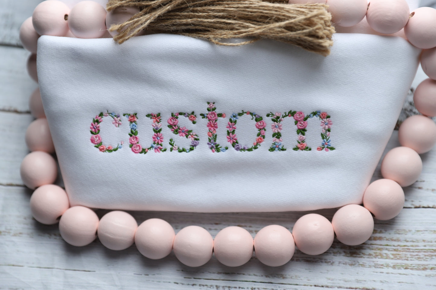 Custom Floral Sweatshirt Embroidered